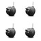 Service Caster Black Heavy Duty Chair Caster - 3" Nylon Twin Wheel w/Brakes - SCC, 4PK SCC-UHGR02S75-NYS-B-7161716-4 - alternate 1